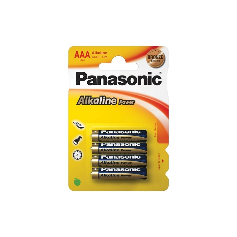 4 AAA ALKALINE PANASONIC BATTERIES