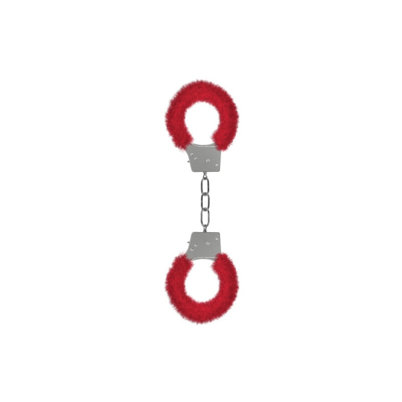 BEGINNER'S FURRY HANDCUFFS RED