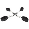 OUCH! VELCRO HAND AND LEG CUFFS BLACK