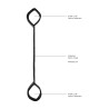 OUCH! SPREADER BAR WITH CUFFS BLACK