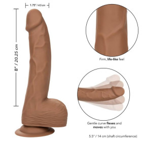 CALIFORNIA EXOTICS - CLOUS EN SILICONE 20.32 CM MARRON