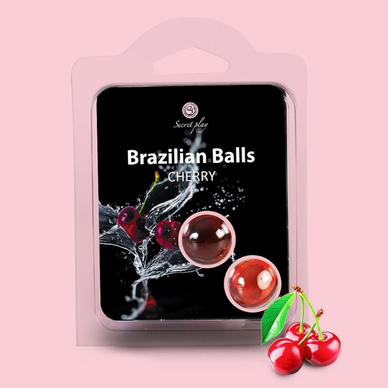 KISSABLE LUBRICANT BALLS CHERRY FLAVOUR 2 x 4GR