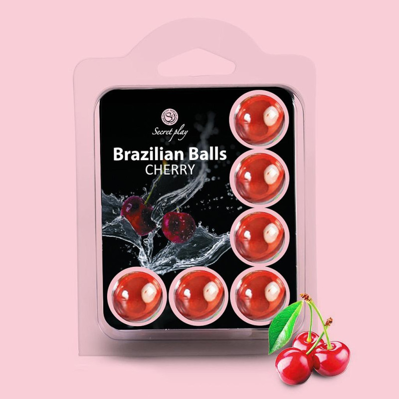 KISSABLE LUBRICANT BALLS CHERRY FLAVOUR 6 x 4GR