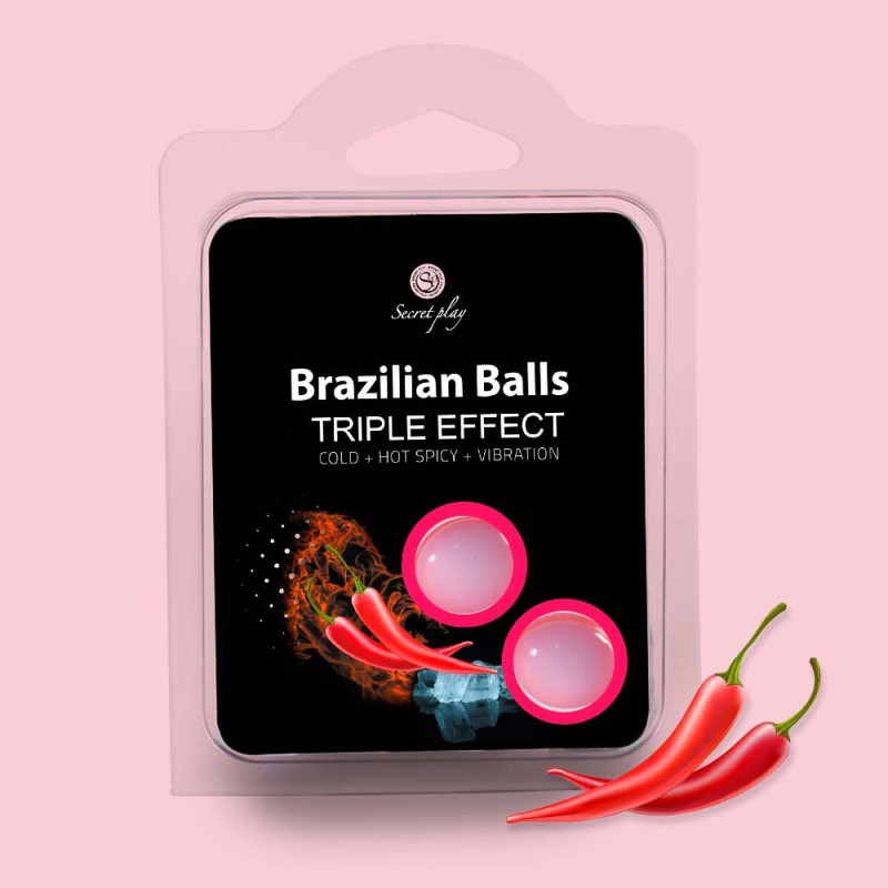 BRAZILIAN LUBRICANT BALLS TRIPLE EFFECT 2 X 4GR