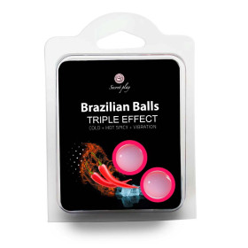 BRAZILIAN LUBRICANT BALLS TRIPLE EFFECT 2 X 4GR