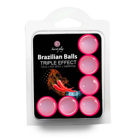 BRAZILIAN LUBRICANT BALLS TRIPLE EFFECT 6 x 4GR