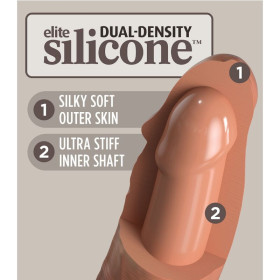 KING COCK - ELITE GODE RÉALISTE EN SILICONE 17.8 CM CARAMEL