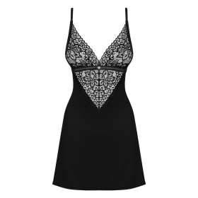 OBSESSIVE CECILLA CHEMISE AND THONG BLACK