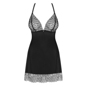 OBSESSIVE CHICCANTA CHEMISE AND THONG BLACK