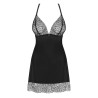 OBSESSIVE CHICCANTA CHEMISE AND THONG BLACK