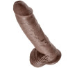 KING COCK - 10 GODE MARRON AVEC BOULES 25.4 CM