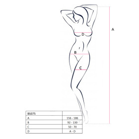 BS075W Bodystocking - Blanc