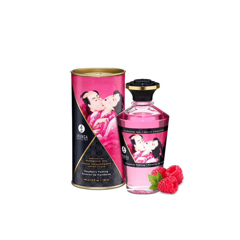 Huile chauffante aphrodisiaque - Framboise 100ml