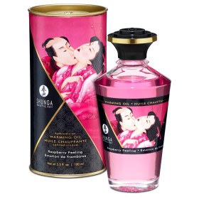 Huile chauffante aphrodisiaque - Framboise 100ml