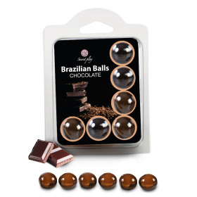 6 Brazilian Balls "Chocolat" 3386-1