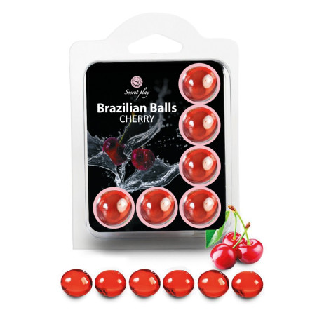 6 Brazilian Balls "Cerise" 3386-6