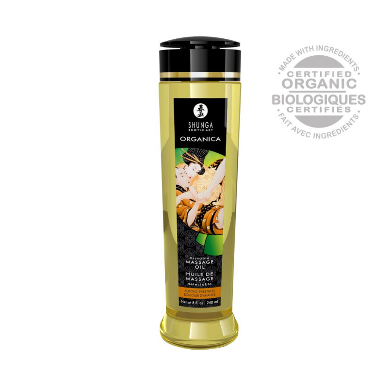 Huile de massage organique - Douceur d'amande - 240 ml