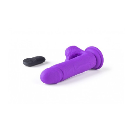 VIBROMASSEUR RÉALISTE "R16" FLESH 16 CM AVEC TÉLÉCOMMANDE Violet