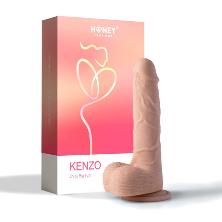 Kenzo gode réaliste vibrant et va et vient avec appli 24 cms - Chair