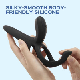 PLEASURE PIVOT Vibromasseur pour couples contrôlé par application - Bleu