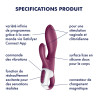 Vibromasseur rabbit chauffant Satisfyer Heated Affair - Violet