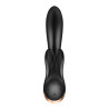 Vibromasseur rabbit Satisfyer Double Flex Connect Noir