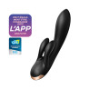 Vibromasseur rabbit Satisfyer Double Flex Connect Noir