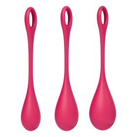 Boules de Geisha Satisfyer Yoni Power 1 - Set de 3 - Rouge