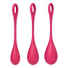 Boules de Geisha Satisfyer Yoni Power 1 - Set de 3 - Rouge