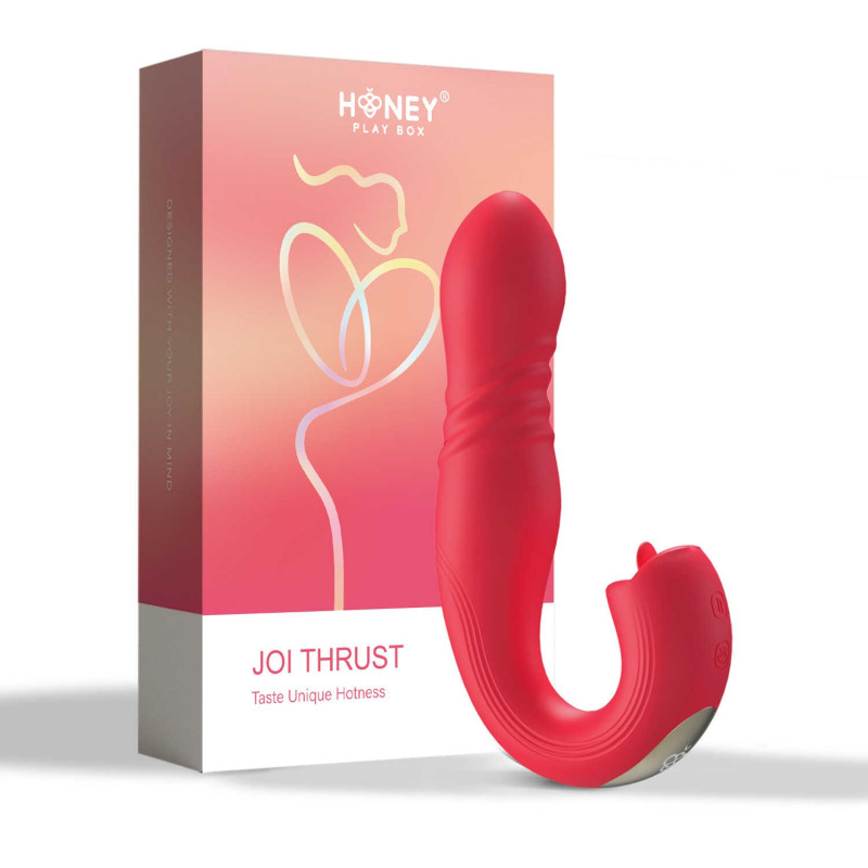 JOI THRUST rouge - Vibromasseur point G - lèche-clitoris - va et vient contrôlé par application