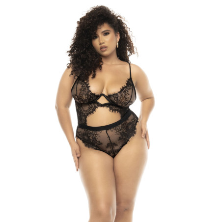 Body Nairobi grande taille en dentelle noir avec armatures