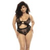 Body Nairobi grande taille en dentelle noir avec armatures