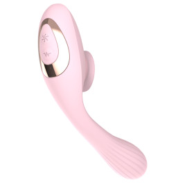 2 en 1 Stimulateur de clitoris avec langue et vibromasseur pour G USB flexible rose DISA - WS-NV025PNK