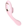 2 en 1 Stimulateur de clitoris avec langue et vibromasseur pour G USB flexible rose DISA - WS-NV025PNK