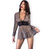 CR-4486 BABYDOLL AND THONG LEOPARD