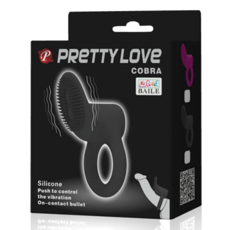 PRETTY LOVE - ANNEAU VIBRATEUR COBRA NOIR