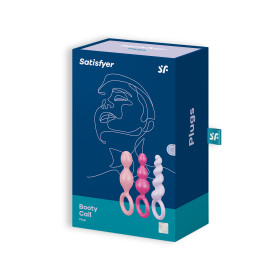 BOOTY CALL 3 PIECE SET ANAL PLUGS SATISFYER COLOURED