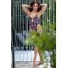 CR-4446 PLAID DESIGN MONOKINI SET