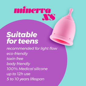 MINERVA XS COUPE MENSTRUELLE AVEC POCHETTE ET NETTOYANT POUR JOUETS 150 ML CRUSHIOUS