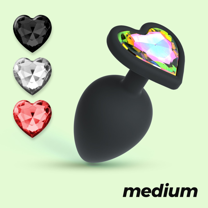 CUORE MOYEN PLUG ANAL AVEC 4 BIJOUX INTERCHANGEABLES CRUSHIOUS