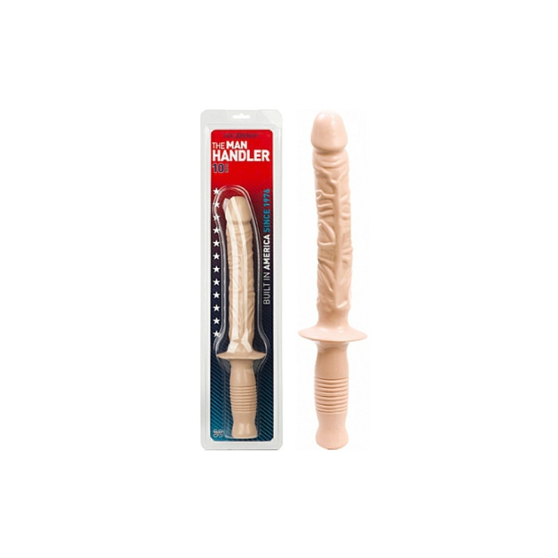 MANHANDLER DILDO WITH HANDLE WHITE