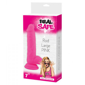 REAL SAFE ROD LARGE SILICONE DILDO PINK