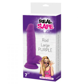 REAL SAFE ROD LARGE SILICONE DILDO PURPLE