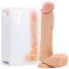 REALROCK 9” REALISTIC DILDO WITH TESTICLES WHITE