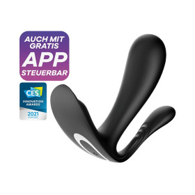 SATISFYER TOP SECRET + ANAL AND G-SPOT STIMULATOR WITH APP BLACK