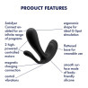 SATISFYER TOP SECRET + ANAL AND G-SPOT STIMULATOR WITH APP BLACK