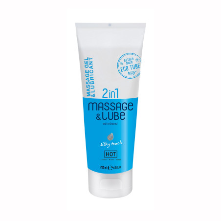 HOT™ SILKY TOUCH WATER-BASED MASSAGE GEL AND LUBRICANT 2IN1 200ML