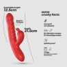 LAPIN VIBRATEUR RABBIT RECHARGEABLE AVEC POUSSÉE ROUGE CRUSHIOUS