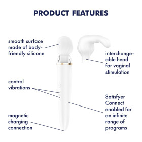 SATISFYER DOUBLE WAND-ER MASSAGER WITH APP