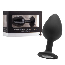 LARGE DIAMOND BUTT PLUG BLACK